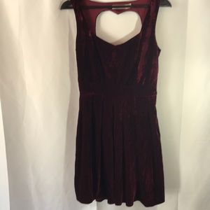 Burgundy Velvet Dress